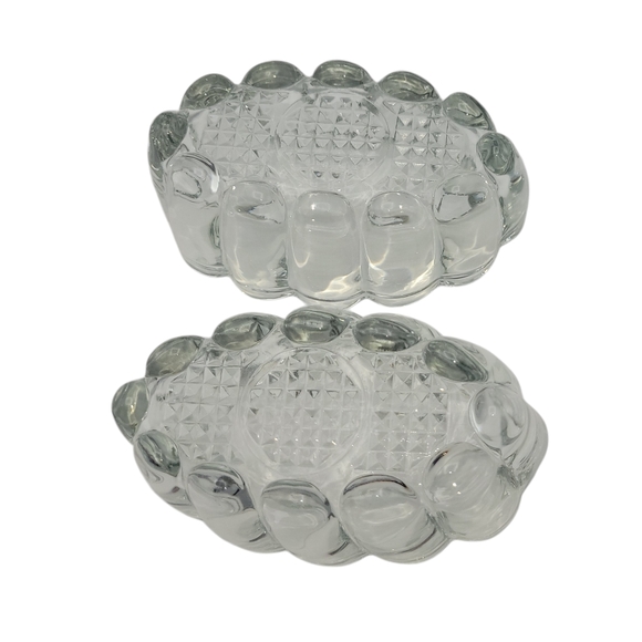 NIB NWOT Vintage Princess House Glass Spoon Holders Buffet Service - Picture 3 of 10